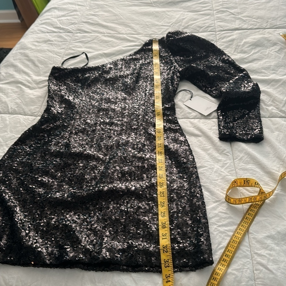 LINI NWT black sequins cocktail dress - Picture 13 of 14